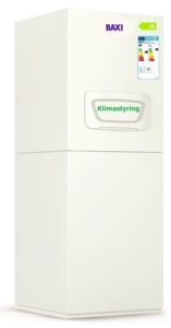 BAXI BBS EVO 15 H, 130 liter VVB og automatisk forbrændingsregulering